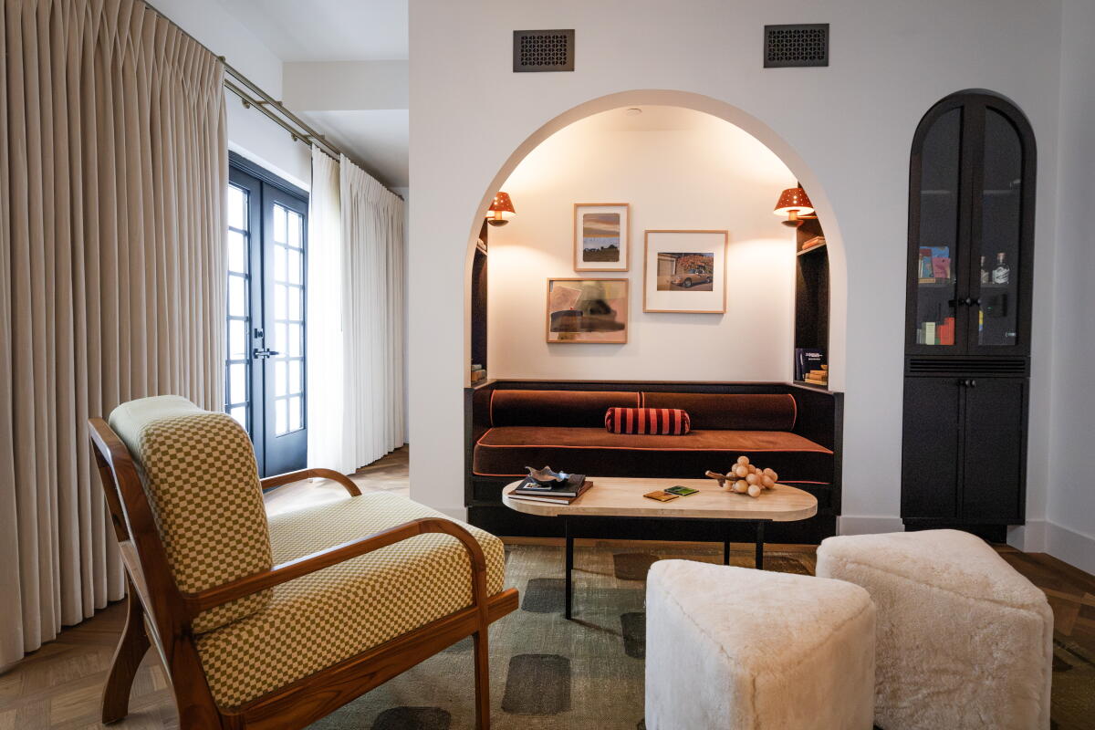 Sitting area inside a suite.