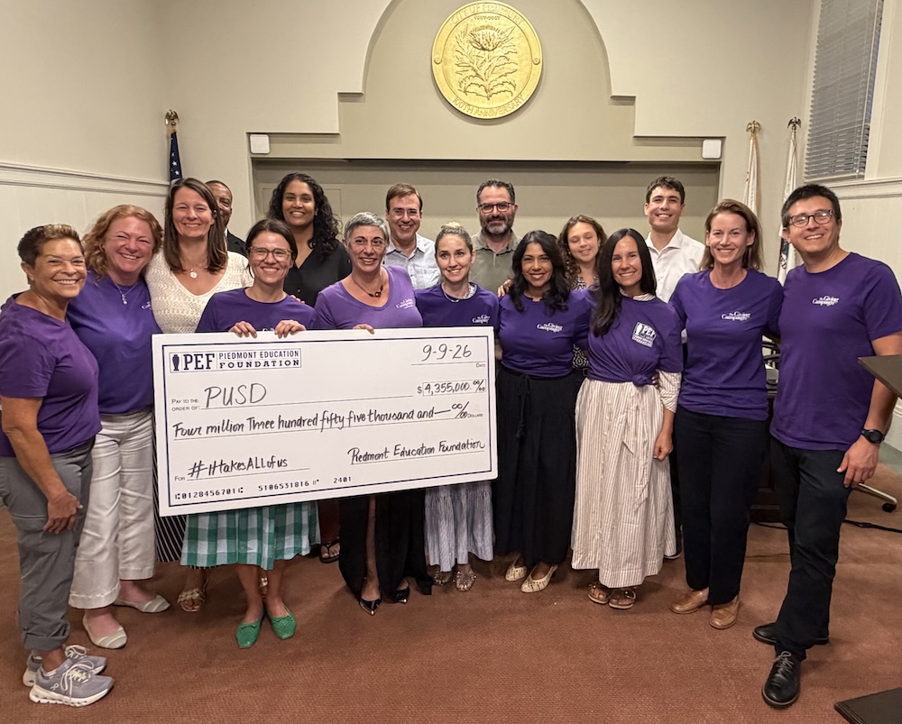 PEF presents record-breaking grant to PUSD on Sept. 9