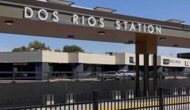 The Dos Rios light rail station is complete, but not open