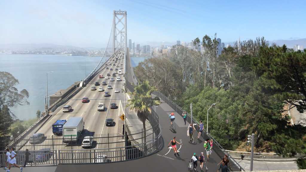 Bay Skyway to connect Bay Bridge East Span Path to Treasure Island, San Francisco