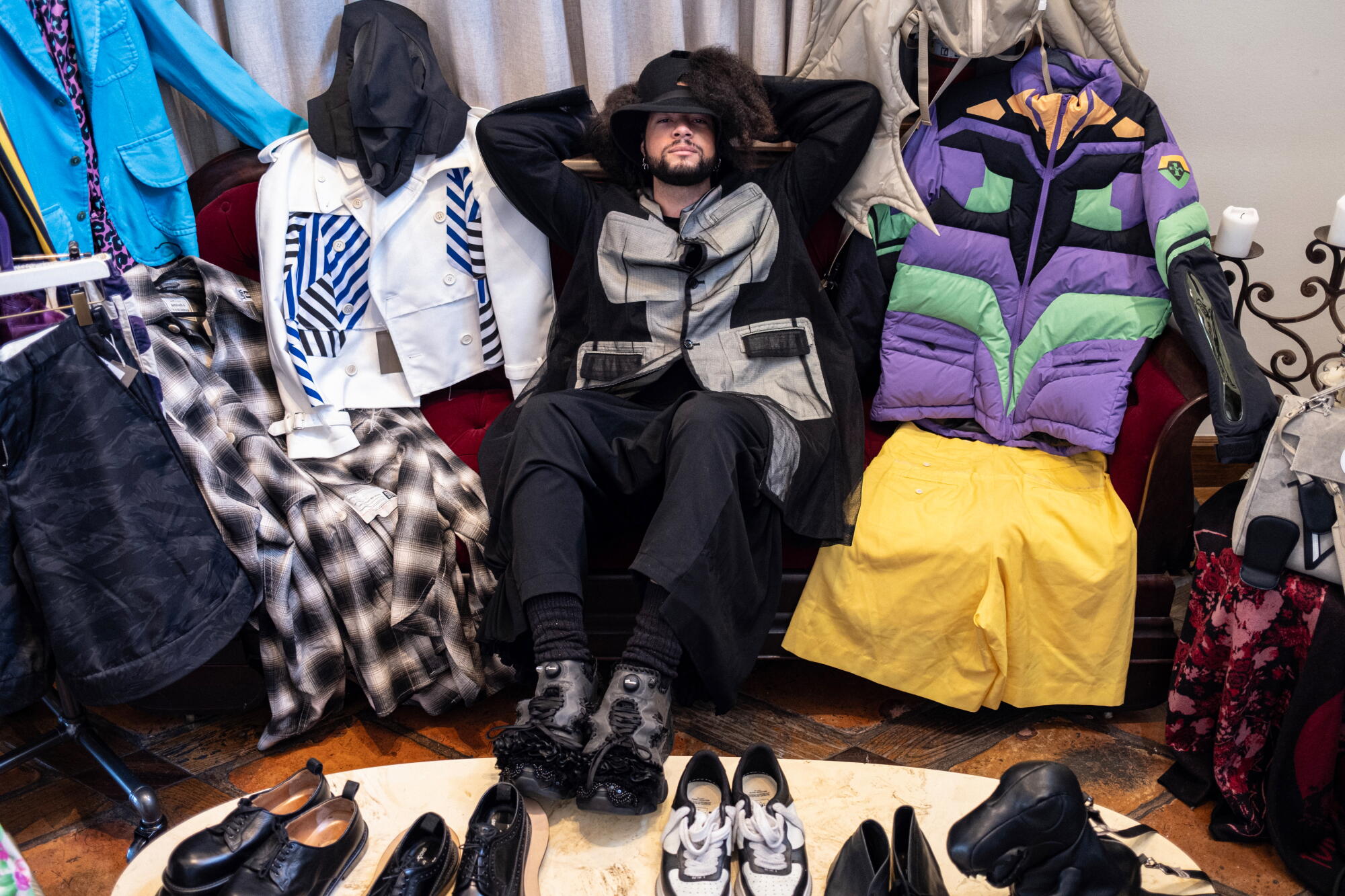 Japanese fashion collector, Toreno Winn. Photography by Dana Boulos / For The Times