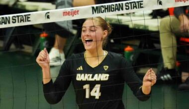 Golden Grizzlies Snap Spartans' Set-Win Streak, Fall in Four