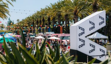 VidCon attendees enjoyed food trucks outside at the Anaheim Convention Center (Credit: VidCon)