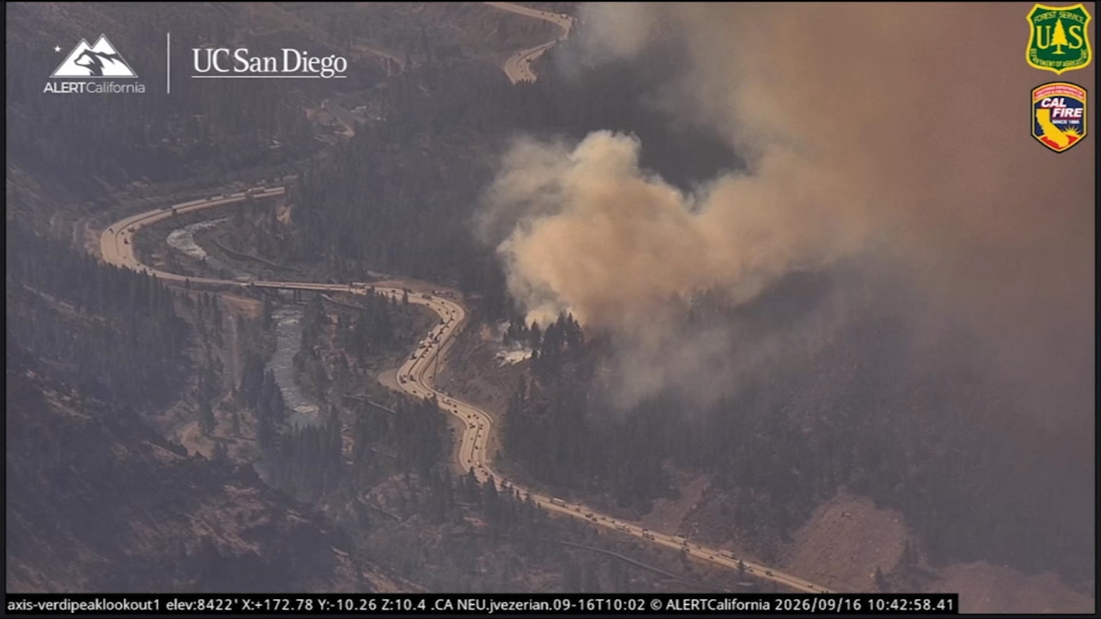 Floriston Fire: Vegetation fire burning at I-80 at California-Nevada border near Truckee prompts evacuation warnings, sheriff says