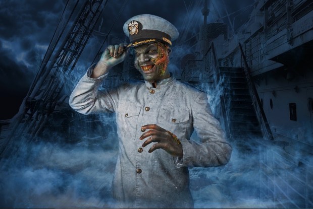 Concept art of the Shipwrecked: Brace for Impact haunted maze at Queen Mary's Dark Harbor in Long Beach Harbor. (Courtesy of Thirteenth Floor Entertainment)
