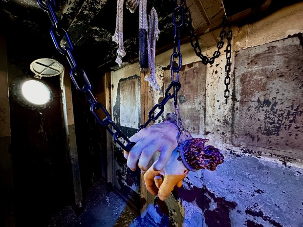 The Shipwrecked: Brace for Impact haunted maze during Queen Mary's Dark Harbor in Long Beach Harbor. (Photo by Brady MacDonald, Orange County Register/SCNG)