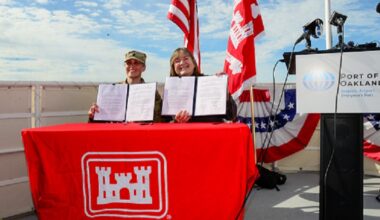 Port of Oakland and the US Army Corps of Engineers have signed an agreement initiating the Oakland Harbor Turning Basins Widening Project.