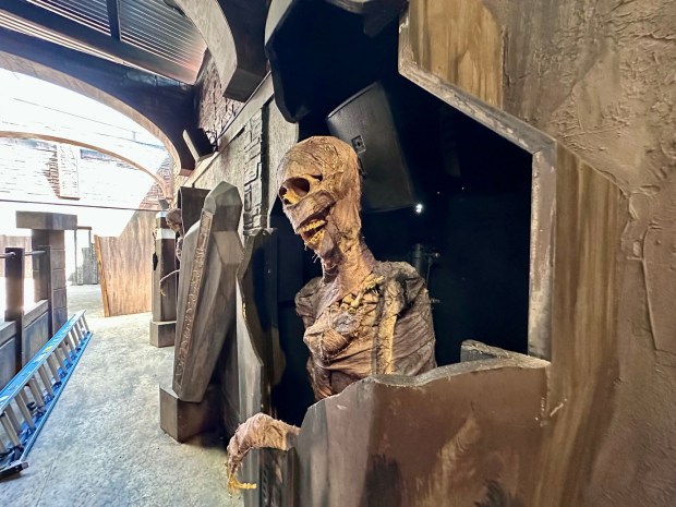 The Unearthed haunted maze during Knott's Scary Farm at Knott's Berry Farm. (Photo by Brady MacDonald, Orange County Register/SCNG)