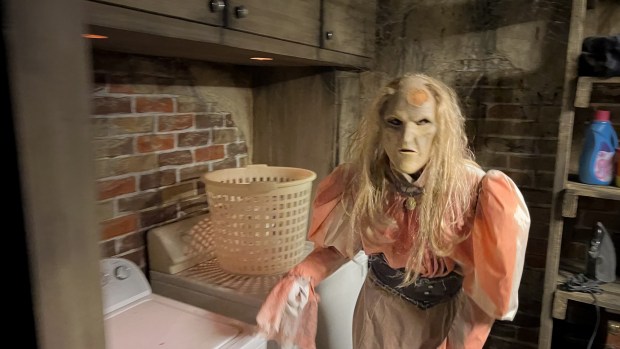 The Mary - The Haunting of Worth Home haunted maze during Knott's Scary Farm at Knott's Berry Farm. (Photo by Brady MacDonald, Orange County Register/SCNG)