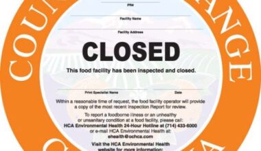 Orange County restaurants shut down by health inspectors (Sept. 10-17) – Orange County Register