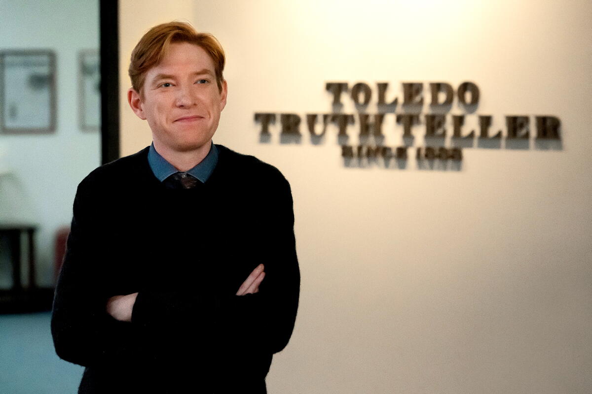 Domhnall Gleeson as Ned in "The Paper."