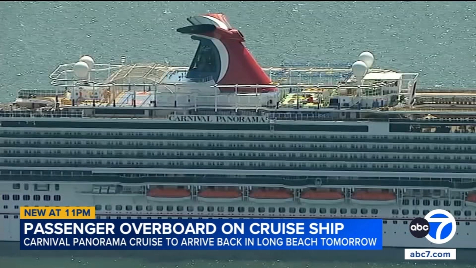 Passenger goes overboard on Carnival Panorama cruise ship from Puerto Vallarta to Long Beach, California