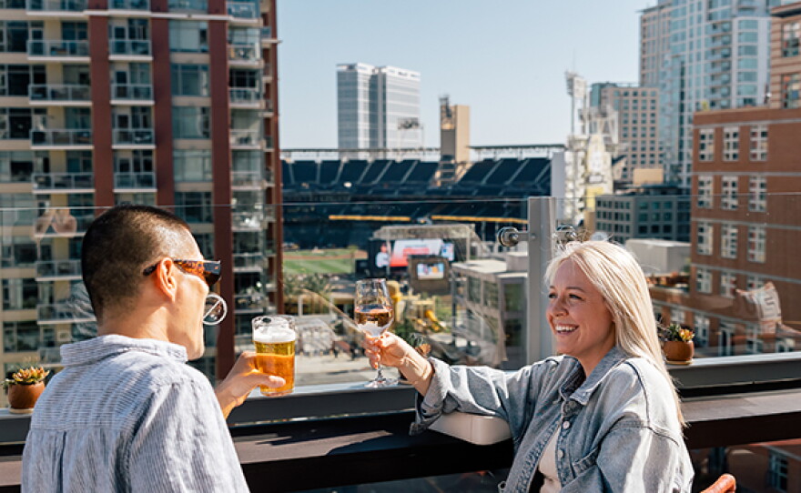 Toast with a view at Borrego Rooftop Kitchen + Cocktails