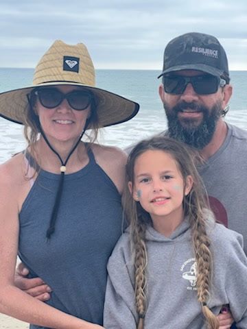 From left, Amy Voight, with husband, David Voight, and daughter, Mya. (Family photo)