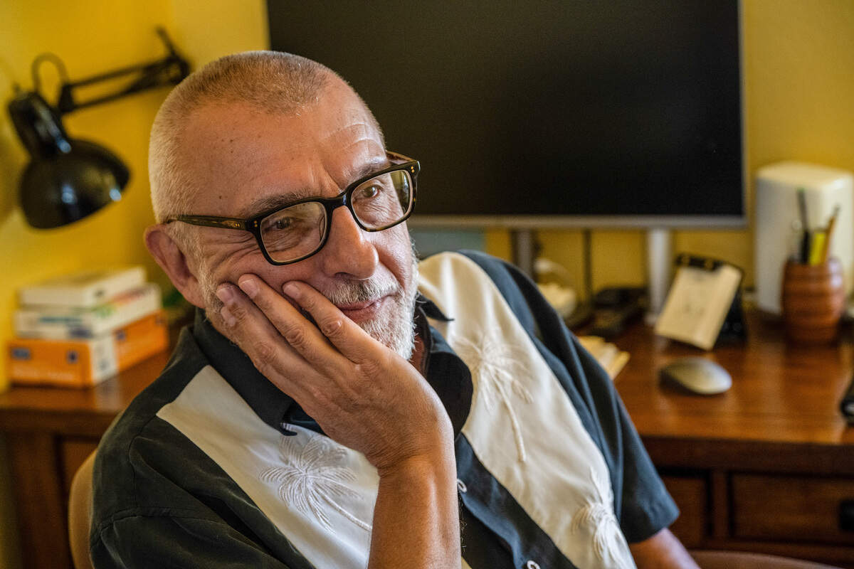 Christopher Carlisle sits at his desk at home in Sacramento in August. His daughter Califia Carlisle has schizophrenia, struggles with drug addiction and has been homelessness for the past 10 years. He wants laws changed so his daughter cannot refuse the treatment she needs.
