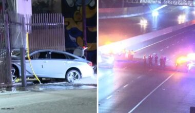 Suspect opens fire on 710 Freeway in Long Beach during chase that ends in DTLA crash, knocking out power