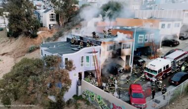 San Francisco Bernal Heights house fire displaces family, kills cat, injures 3 firefighters