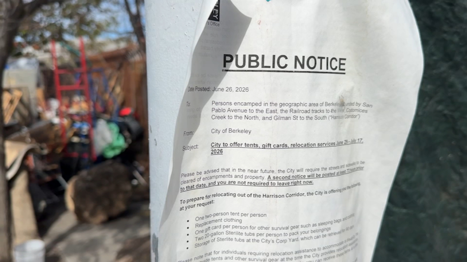 Berkeley encampment at Harrison and 8th streets faces uncertain future as court-ordered relocation talks continue