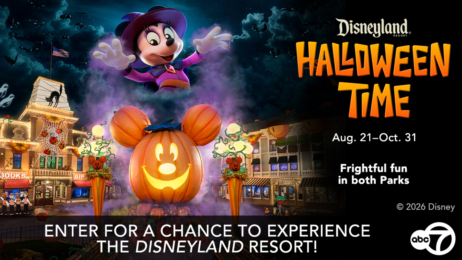 Halloween Time returns enter for your chance to win a visit to the DISNEYLAND® Resort
