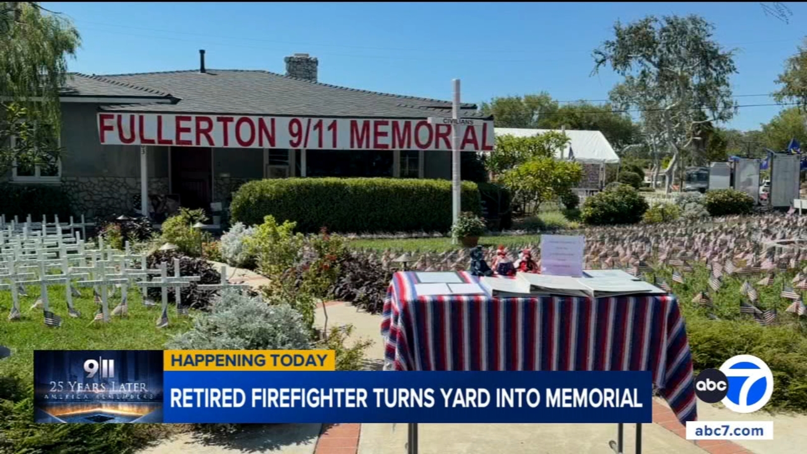 Fullerton retired firefighter marks 25 years of remembrance with growing 9/11 memorial at his home