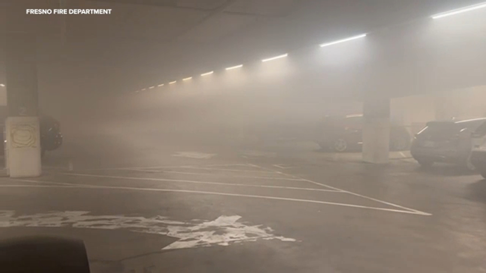 Underground downtown Fresno parking garage evacuated due to car fire