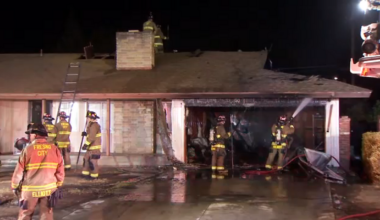 Resident, 2 dogs escape home after after garage catches fire in Central Fresno