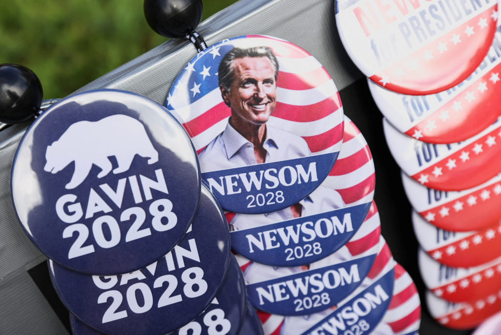 California Governor Gavin Newsom meets voters and local leaders in South Carolina