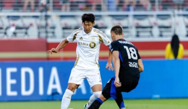 Ten-man LAFC’s two-goal lead slips away in wild draw with San Jose