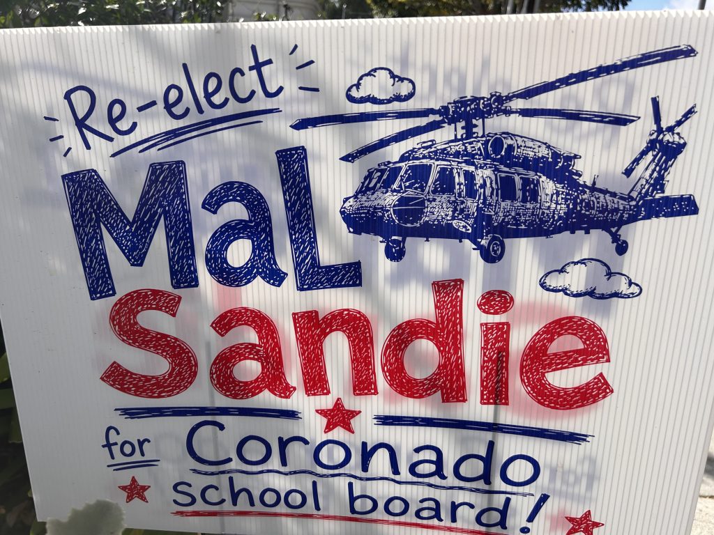 Endorsement of Mal Sandie - Coronado Times