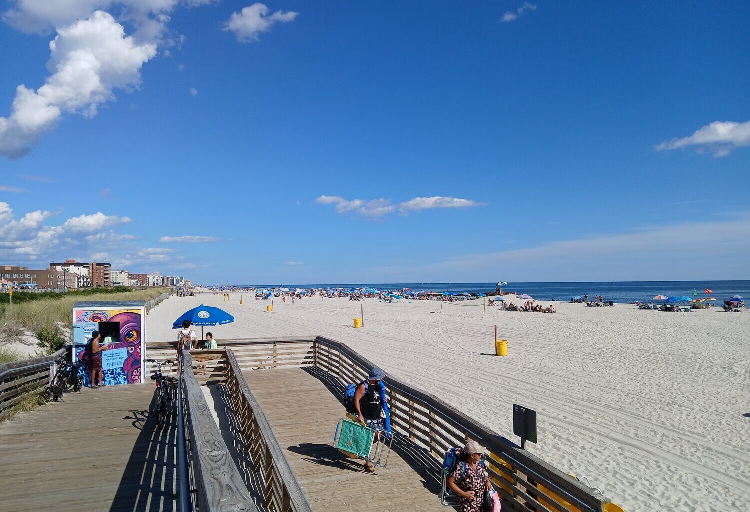 The volleyball nets were put to good use throughout the day. Residents came out to enjoy one more picture-perfect opportunity in the sun and sand.