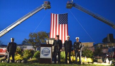 Members of Long Beach Fire Department attended the annual 9/11 memorial in 2017. The event will be held this year at 7 p.m. at West Park Avenue and Lafayette Boulevard.