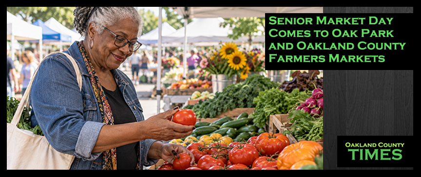 Senior Market Day Comes to Oak Park and Oakland County Farmers Markets