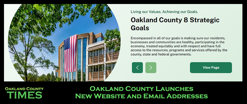 Oakland County Launches New Website and Email Addresses