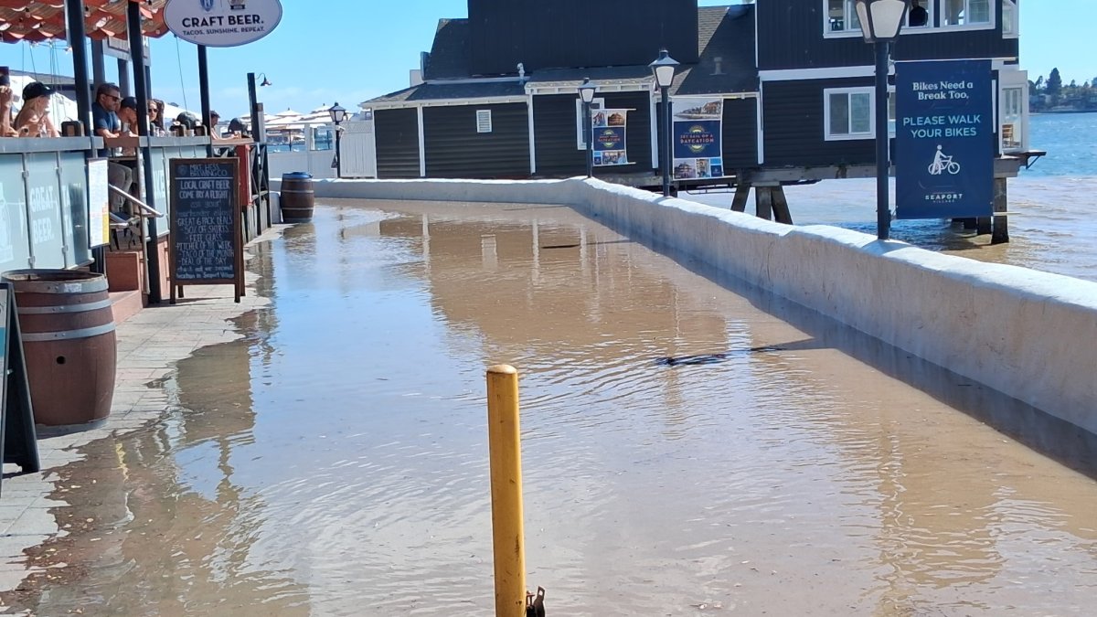 Brown water floods parts of downtown San Diego, Seaport Village after water main break – NBC 7 San Diego