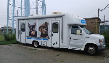 Posh Pets&rsquo; adoption van is loaded with cats and dogs for mobile pet adoption events across Long Island every month.