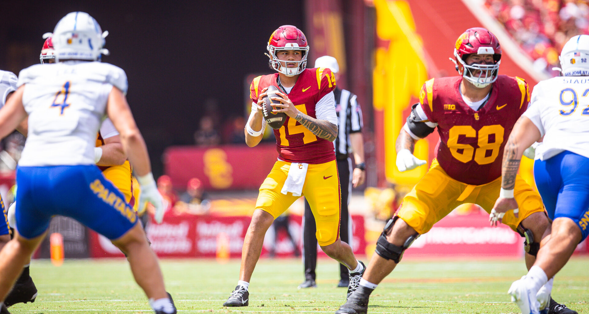 Redshirt senior quarterback Jayden Maiava will look to build off last week's success for Friday's game against Fresno State. He is pictured here in a game against San Jose State on Aug. 29.