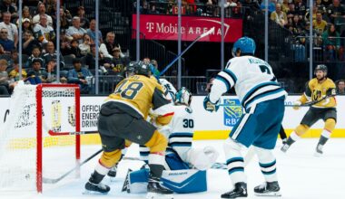 TST Images: Sharks defeat Golden Knights, 4-2, at T-Mobile Arena