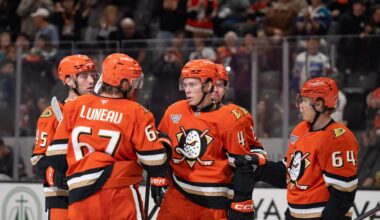 TST Images: Ducks defeat Sharks, 6-2, at Honda Center