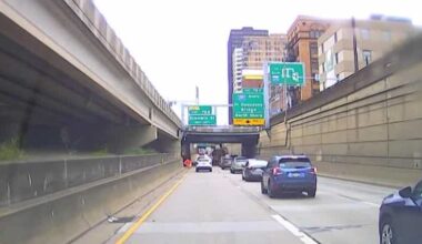 Construction on Parkway East in Pittsburgh, 5th Avenue in Oakland