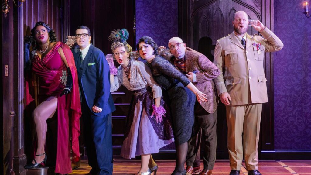 The Company of the Second North American tour of CLUE. Photo by Evan Zimmerman for MurphyMade.