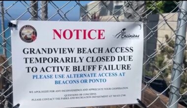 Encinitas’s Grandview Beach stairs close again after bluff collapse, despite $1M repair project – NBC 7 San Diego
