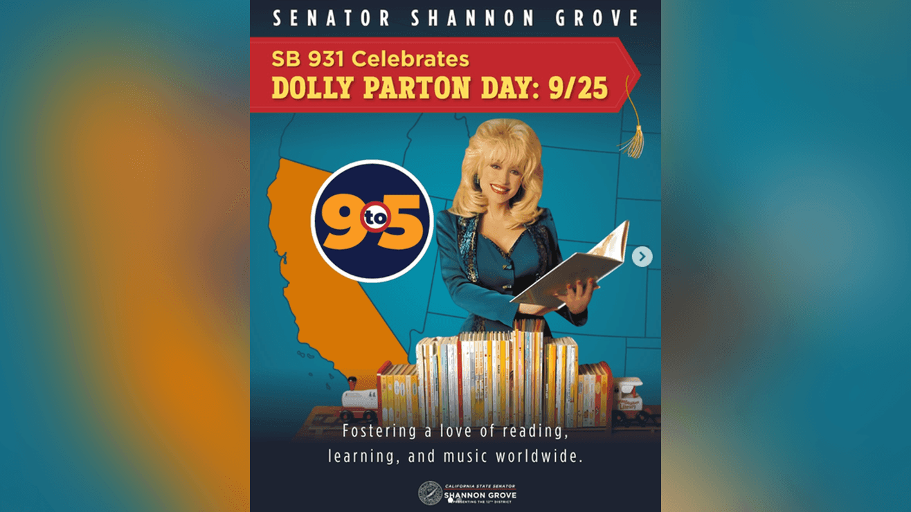 California bill would designate 9-25 as Dolly Parton Day: 9-2-5. Get it?