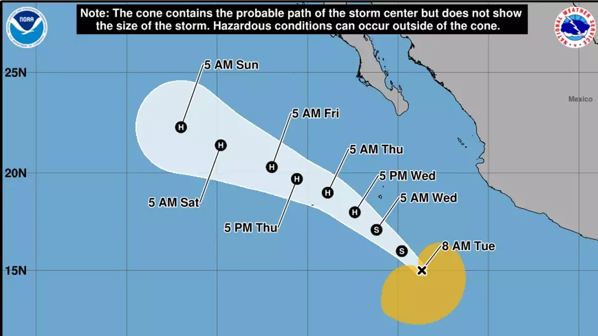 Marie May Bring Rain To San Diego