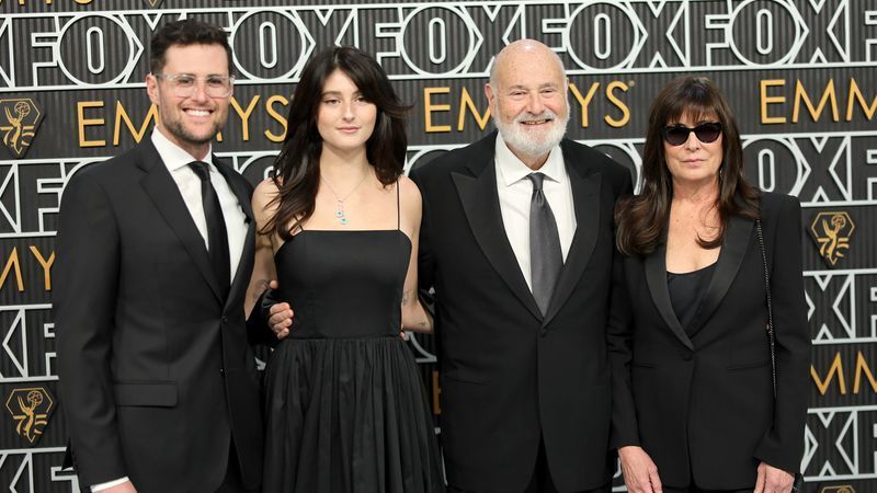 LOS ANGELES, CALIFORNIA - JANUARY 15: (L-R) Jake Reiner, Romy Reiner, Rob Reiner, and Michele Reiner attend the 75th Primetime Emmy Awards at Peacock Theater on January 15, 2024 in Los Angeles, California. (Photo by Neilson Barnard/Getty Images)