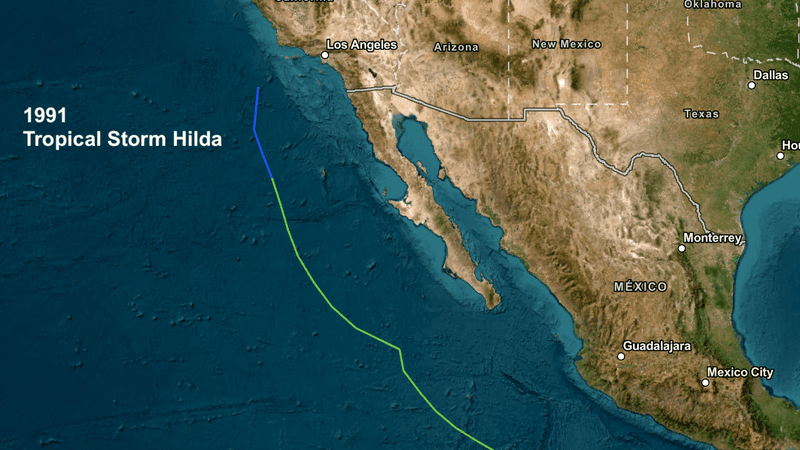Tropical Storm Hilda in 1991.