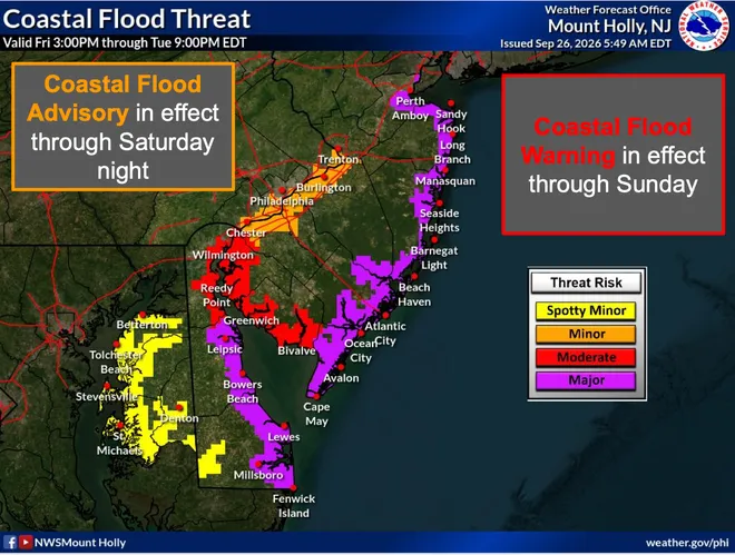 A nor'easter will bring rain, winds and potential flooding this weekend across New Jersey.