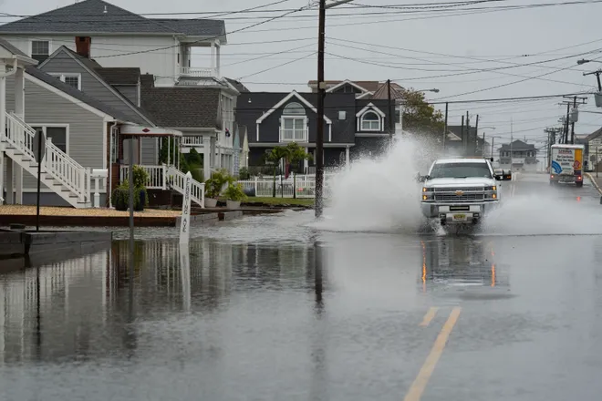 Flooding in Manasquan as a nor’easter slams the Jersey Shore on Saturday, September 26, 2026.