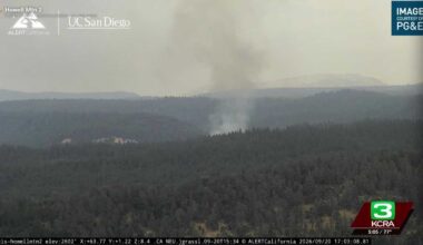 Mineral Fire burns in Placer County near search for armed suspect