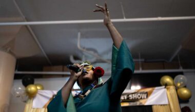 At a talent show on Los Angeles' Skid Row, the performers are all part of the homeless community
