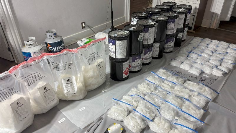 15 arrested, 2,500 pounds of meth seized in Fresno County lab bust (Photo: DOJ)